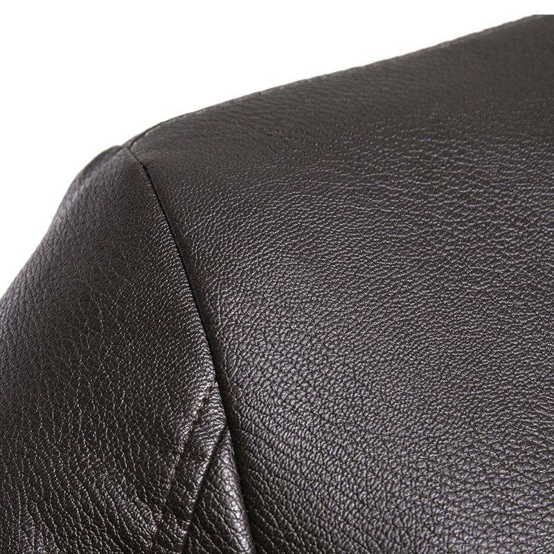 Men's Winter Lapel Leather-Fur PU Jacket - Velvet Lined Business Style
