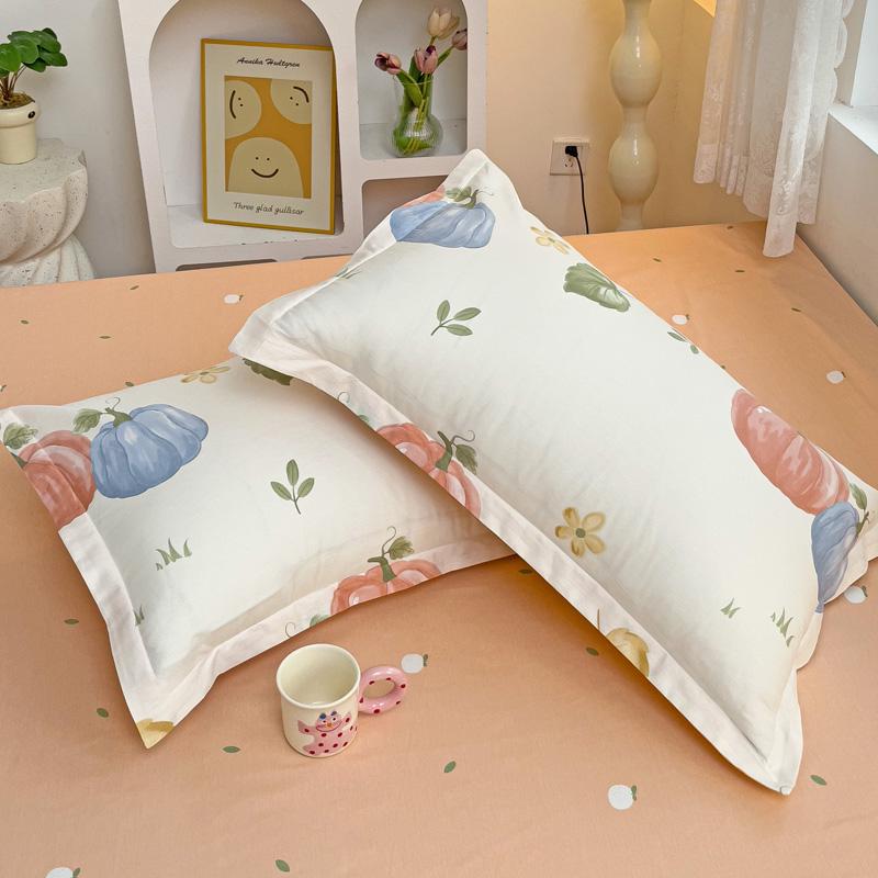 Set of 2 Pure Cotton Printed Pillowcases 48x74cm [Pillowcases Only] 48cm x 74cm