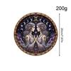 11 Zodiacs Signs Pearl Art Kit Round Constellation Themed DIY Beaded Artwork Astrology Wall Decor Craft Set for Zodiacs Lovers