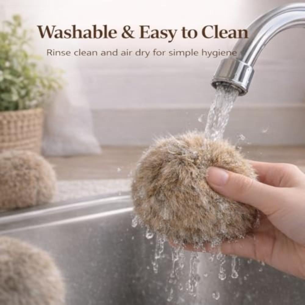 Gifts Rabbit Fur Cat Ball Scratch Resistant Soft Fluffy Cat Durable Cat Teaser Wand for Indoor Cats Kicks Chase Games