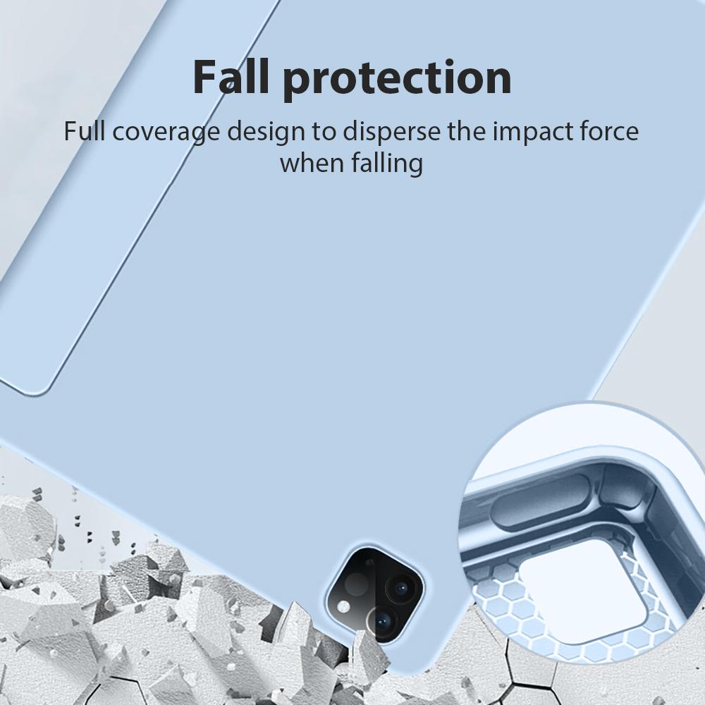 For Ipad Pro 11 2024 M4 Case 4th 3th 2th 1th Gen Flip Trifold Stand Soft TPU Tablet Cases Funda for Ipad Air 11 Cover M2 M3 2025