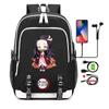 Anime-Teenager-Rucksack, Unisex, Schultaschen, Cartoon-Druck, Laptop-Rucksack, Schulrucksack für Jungen und Mädchen, Mochilas