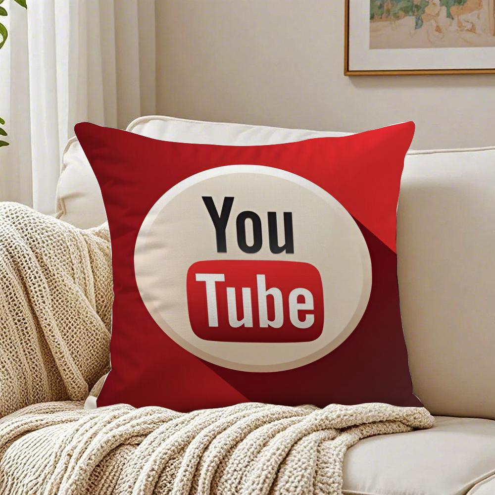 Popular Video Platform YYouTube Cushion Cover Pillowcase Antidustmite living Room Sofa Decor Cushion Room