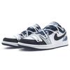 Jordan Air Jordan 1 Abrasion Resistant Low top Vintage Basketball Shoes Men's Black White Blue CZ8455-100(Team322-)