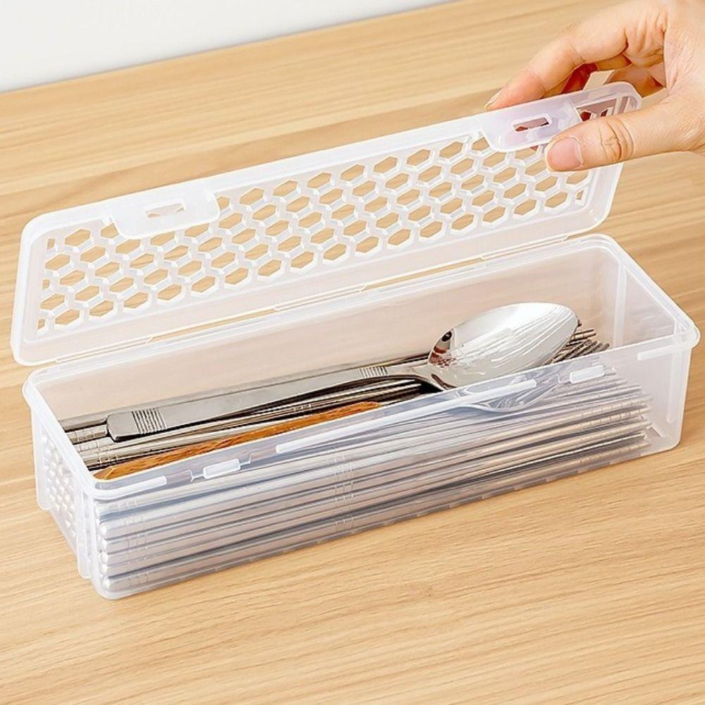 Hollow Out Dishwasher Tableware Cleaning Box Plastic Chopsticks Spoon Cleaning Box  Dishwasher