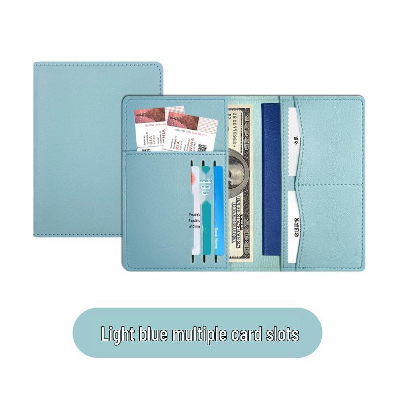 PU Leather Passport Holder & Travel Wallet Set - Multi-Function Passport Bag & Card Holder