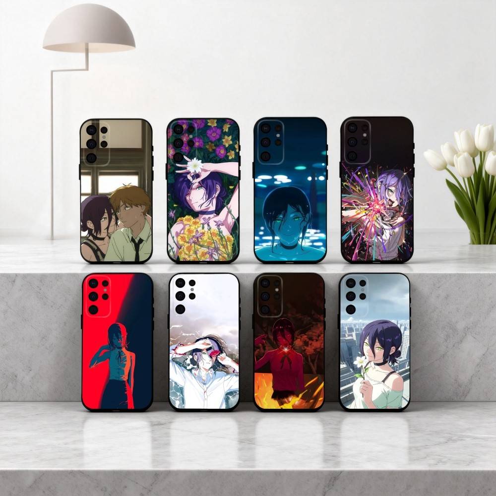 C-Chainsaw M-Man R-Reze Arc Phone Case For Samsung S25,S24,S21,S22,S23,S30,Ultra,S20,Plus,Others Soft Black Case