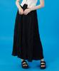 KOLEAT Women Cooling Refrigerator Marmont Pleated Flare Long Skirt [Black] Long Skirt Ver.