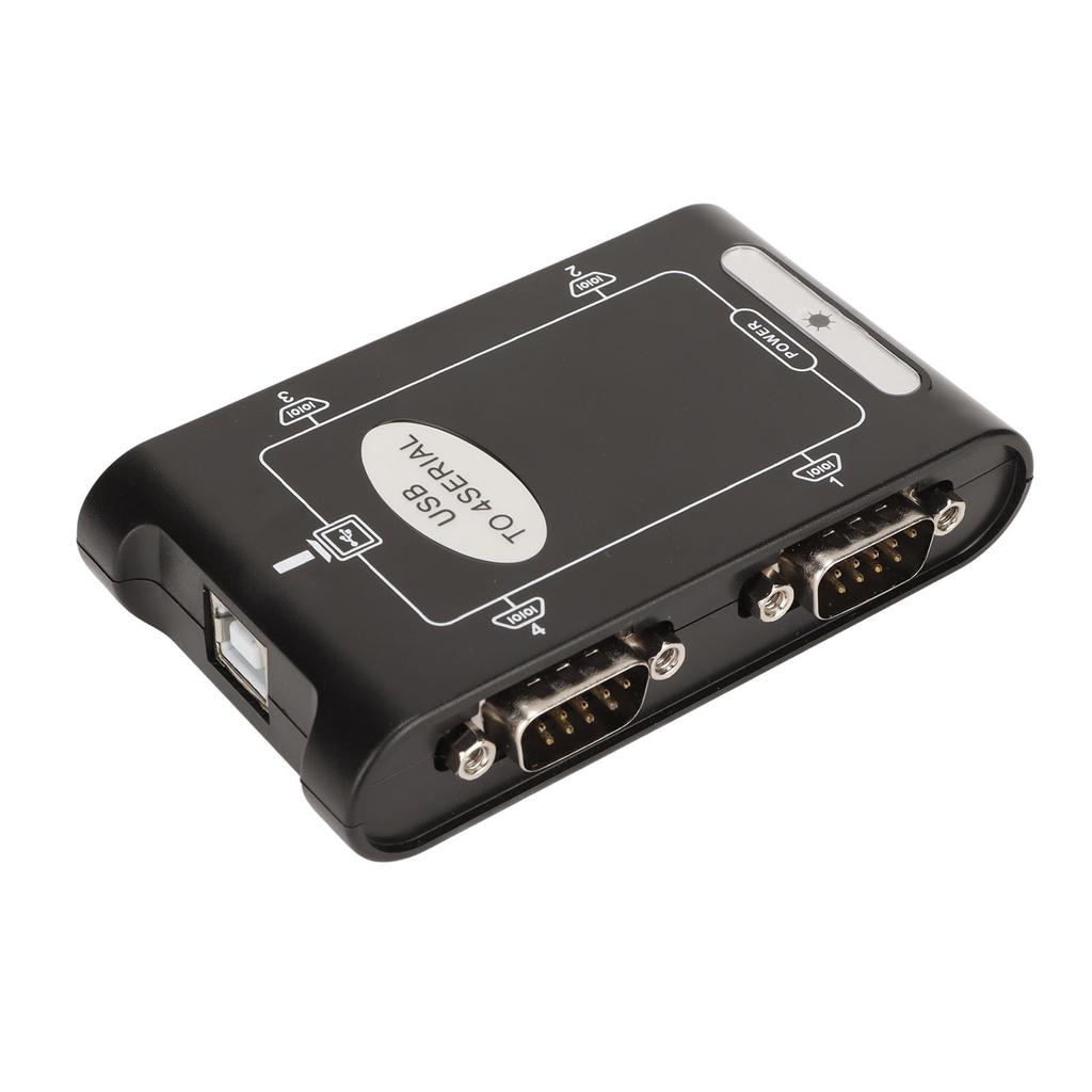 USB to Serial Adapter 4 RS232 Port COM Reserve Feature DB9 Compact USB to RS232 Adapter for Windows 10 8 7