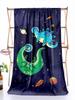 Dinosaur Print Flannel Throw Blanket Soft Warm Bed Cover for Bedroom Sofa Picnic Outdoor Leisure Nap Trip Gift
