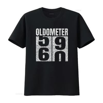 60th Birthday Oldometer 59 60 Vintage Funny S Mens T Shirt Black XL Vintage Washed Slightly Versatile Top For Everyday Wear