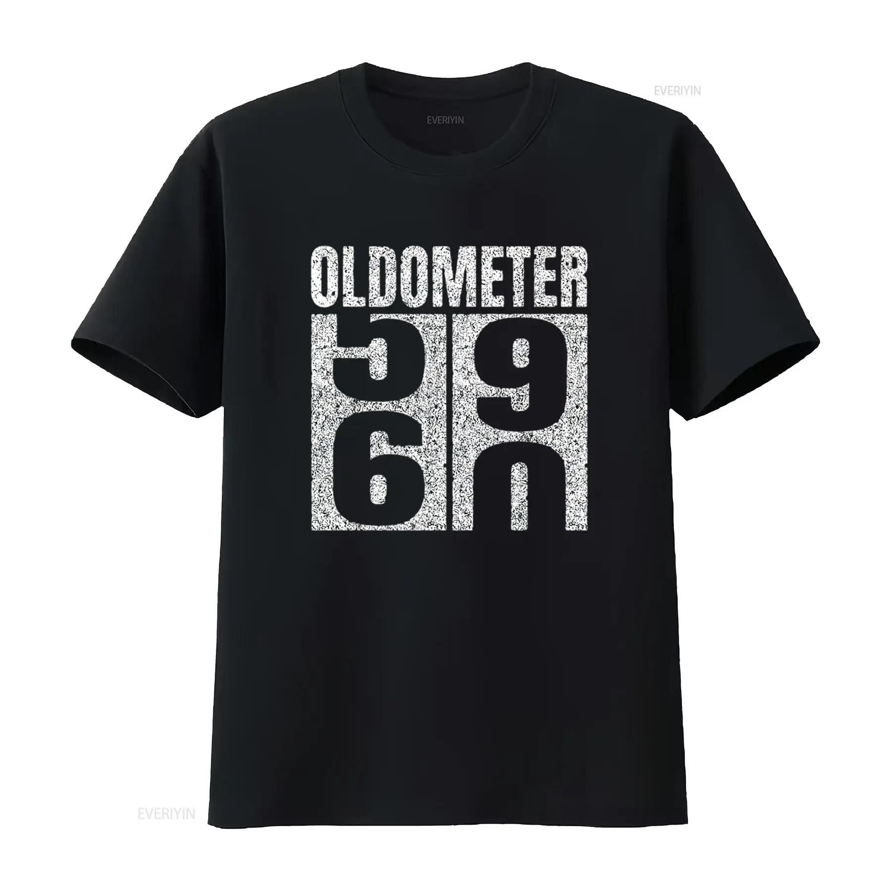 

60th Birthday Oldometer 59 60 Vintage Funny S Mens T Shirt Black XL Vintage Washed Slightly Versatile Top For Everyday Wear -... 5XL різнокольоровий