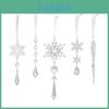 Christmas Acrylic Snowflake Ornaments Set With Pvc Material For Holiday Tree Decor