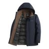 Men's Down Jacket Winter New Style Mid-length Hooded Thickened Cold-proof and Warm Removable Liner Men's Down Jacket Jacket