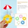Gadpiparty 5Pcs Mini Swim Rings for Dollhouse - Inflatable Pool Float for Kids Dolls - Baby Pool Toys