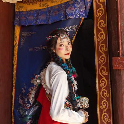 Tibetan Exotic Style Retro Headdress Female Bohemian Forehead Eyebrow Pendant Travel Photograph Xizang Style Forehead Chain