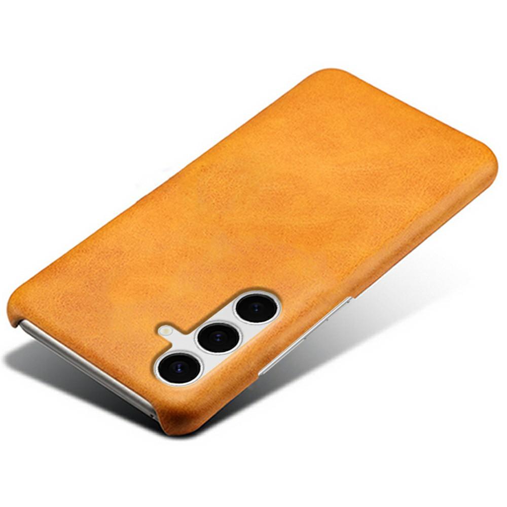 For Samsung Galaxy S25+ Case Calf Texture PU Leather Hard PC Protective Phone Cover