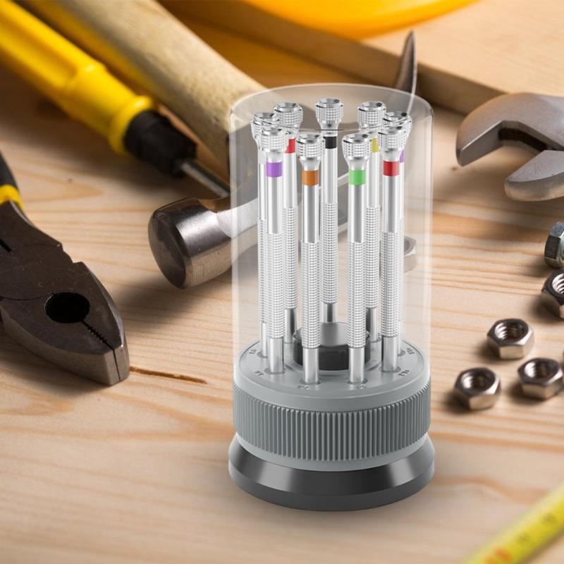 9Pcs Professional Watchmaker Screwdriver Set Watch Screwdriver for Watch Repair Eyeglasses Repair Jewelry Repair