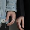 2023 Adjustable Retro Matte Frosted Couple Ring: Unique Niche Design