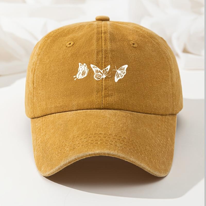 

Fashion Baseball Cap Retro Washed Casual Hat Curved Brim Peaked Cap Dad Truck Fishing Hat жовтий