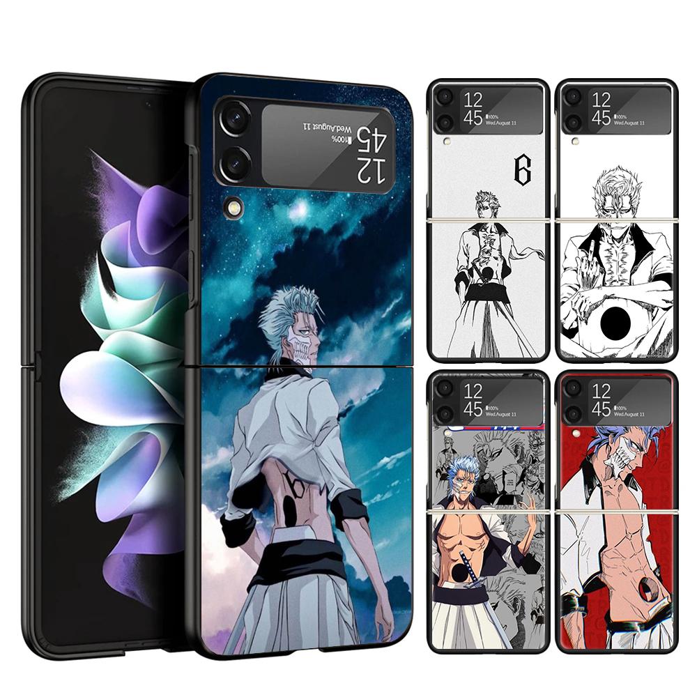 Bleach Grimmjow Cover Phone Case For Samsung Galaxy Z Flip 7 6 5 4 3 5G Flip7 Flip6 Flip5 Flip4 Flip3 Black Fundas Shell Galaxy