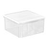 Scatola Organizer Trasparente Impilabile per Frigorifero con Coperchio per Cibo Fresco e Verdure.