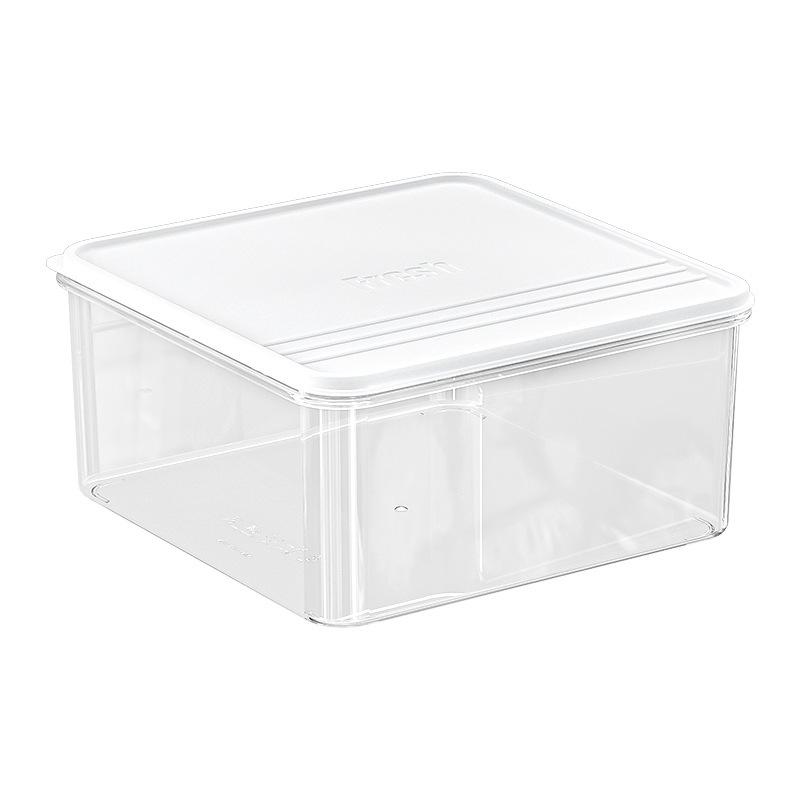 Scatola Organizer Trasparente Impilabile per Frigorifero con Coperchio per Cibo Fresco e Verdure.