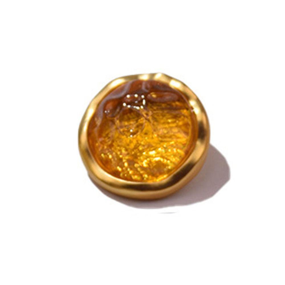 

5PCS Round Gemstone Buttons Shiny Sewing Button Overcoat Clothing Button Clothing Sewing жёлтый