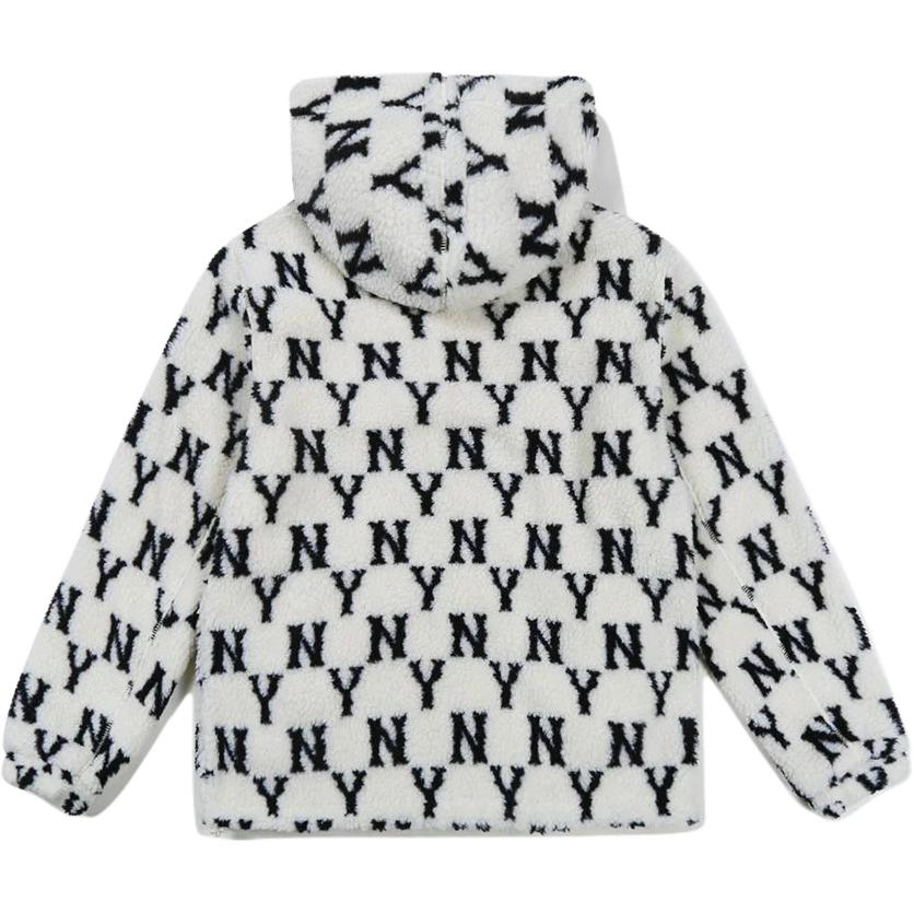 New MLB Old Flower Velvet Jackets Unisex White 31JPFM061-50I