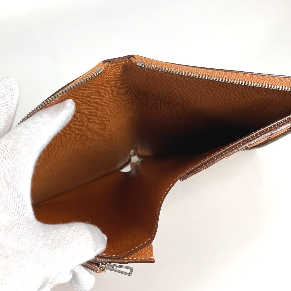 HERMES Zip Around Travel Case Azap combine Long wallet Long Wallet Leather Gold