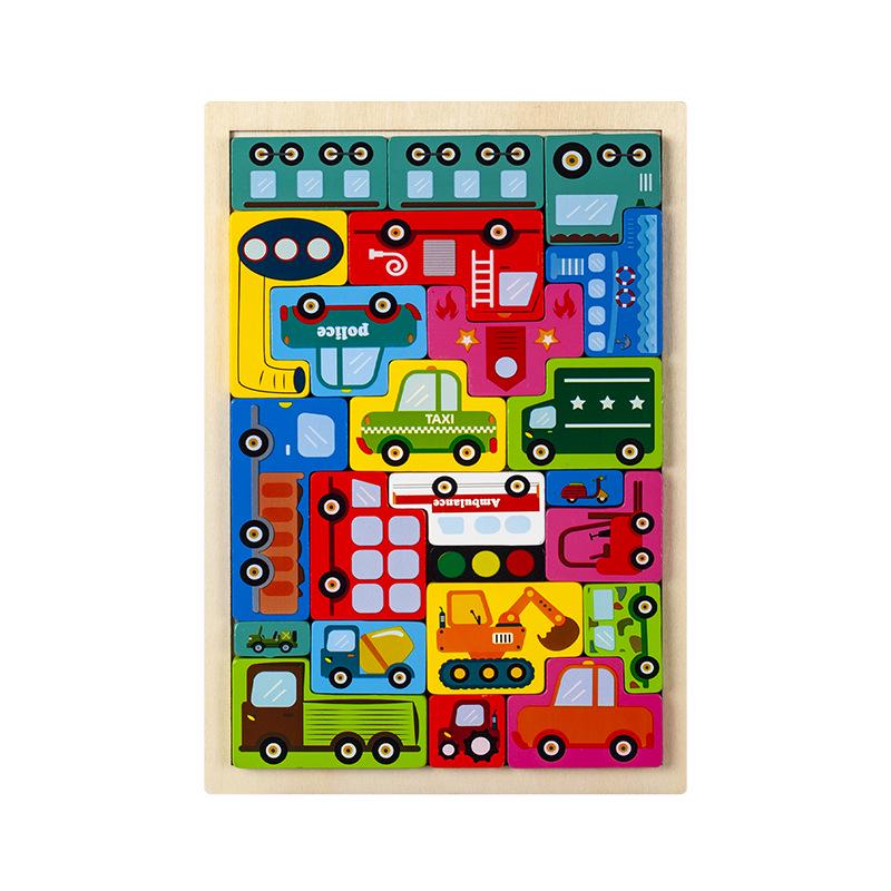 Wooden Tetris Puzzle: Early Education & Logical Thinking Toy for Kids