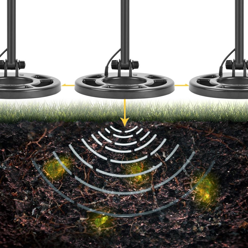MD3009II Professional Underground Metal Detector Gold Ground Metal Detector Nugget High Sensitivity Sliver Finder Gold Gold & Black