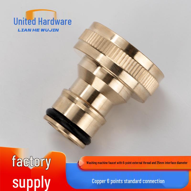 Copper Quick-Connect 3/4  Hose & Faucet Adapter for Car Wash Gun