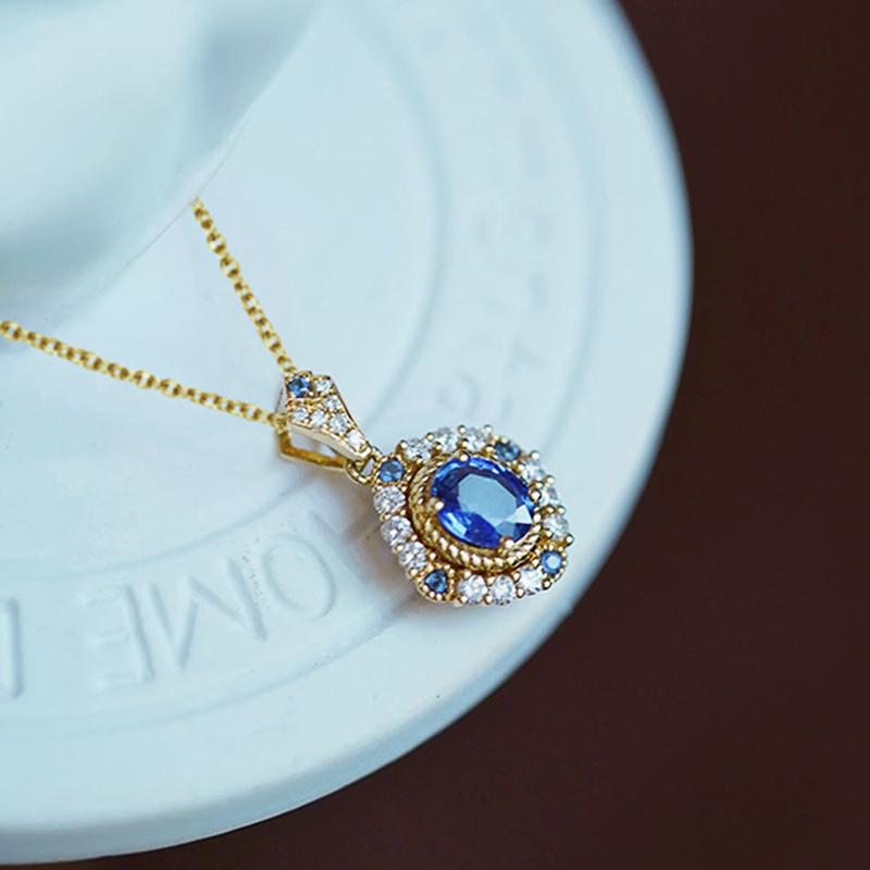 Huitan Charming Purple Cubic Zirconia Necklace for Women Newly Designed Wedding Accessories Fancy Birthday Gift Fashion Jewelry