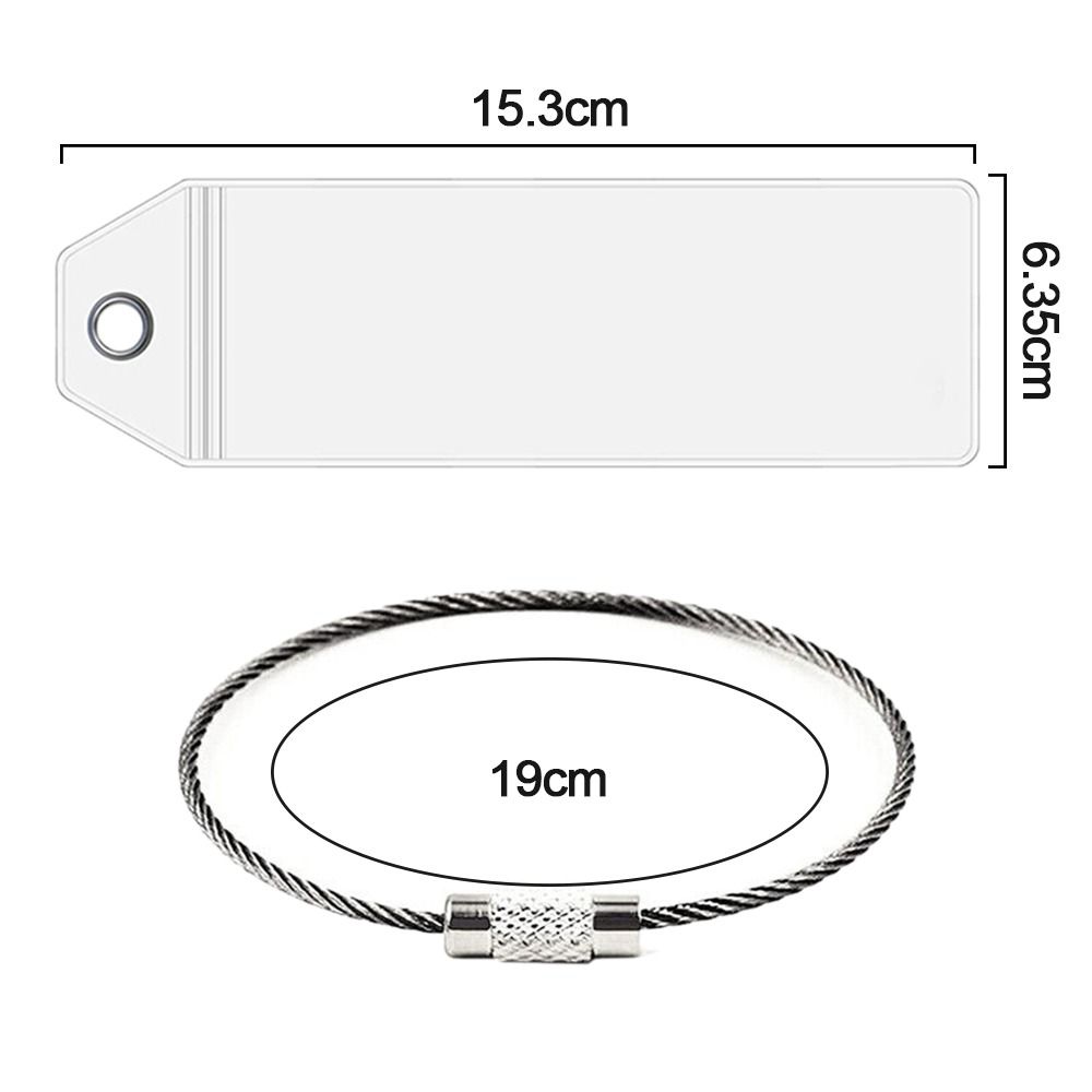 Cruise Luggage Suitcase Tag Label Holder Zip Seal  Steel Loops For Travel