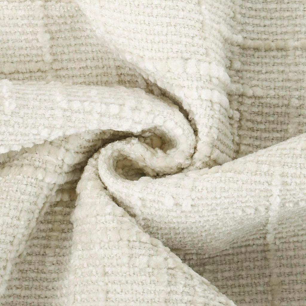 Woven Thick Cushion Cover Yarn Texture Throw Pillow Covers Edge Pressed Sofa Cushion Covers for Home Bedroom Living Room Decor