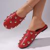 2026 Summer Metal Rivet Comfortable Soft Sole Closed-Toe Mules