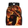Kamado Tanjiro Backpack Demon Slayered Female Polyester Sport Backpacks Pattern Casual High School Bags Rucksack