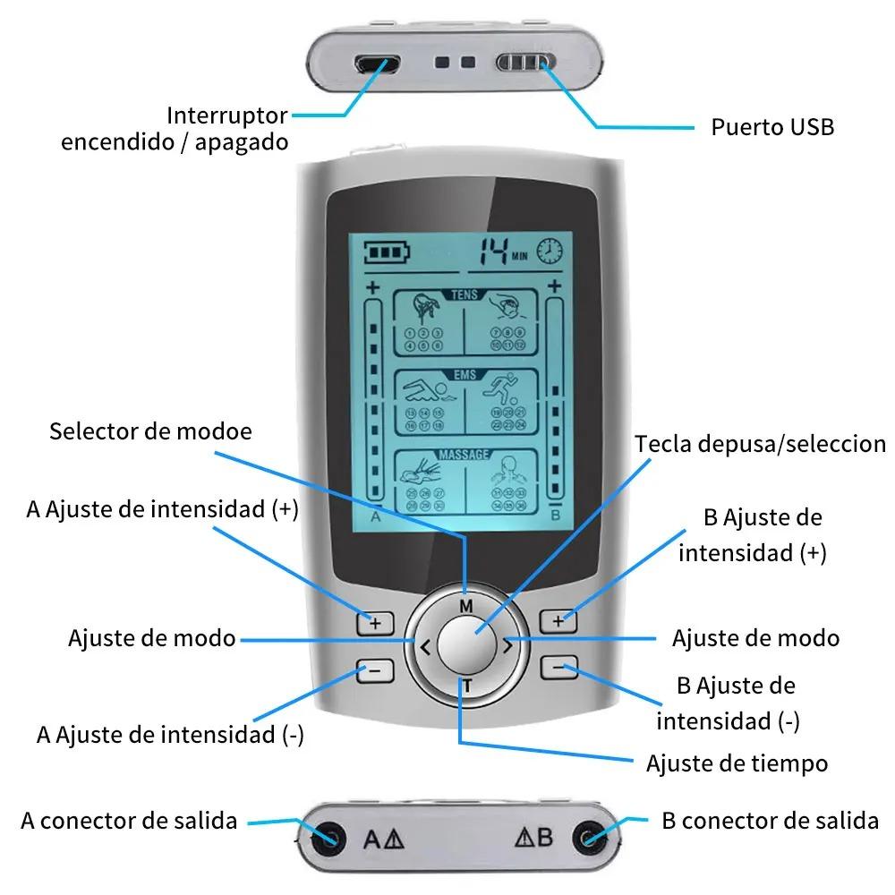 36 Modes Modes Muscle Massager Adjustable Mode TENS EMS Body Physiotherapy Therapy Massager  Slimming Machine Muscle Stimulator
