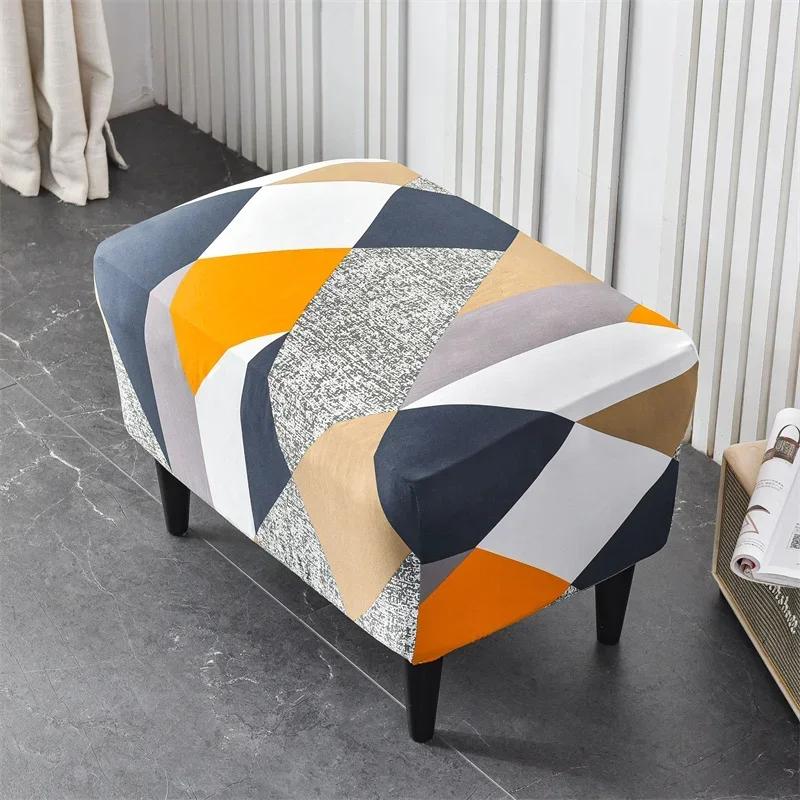 Floral Printed Wing Chair Cover Stretch Spandex Armchair Covers Nordic Removable Relax Sofa Slipcovers With Seat Cushion Covers