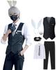 KALAOK 6-Piece Butler Costume Set, Vest, Character Costume, Disguise, Costume, Photoshoot, Man'yu Exhibition, Black, Size XL
