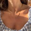2021 High Quality Clavicle Blade Statement Women Gold Silver Color Stainless Steel Snake Choker Necklace Chain