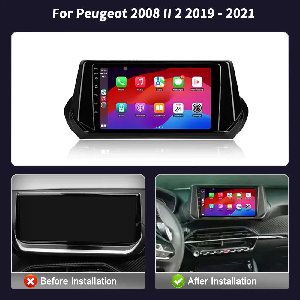 For Peugeot 2008 II 2 2019-2021 Android 14 Car Radio Multimedia Auto Screen BT Carplay 5G 4G GPS Stereo Touch Head Unit Screen
