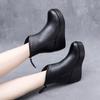 Fashion GKTINOO 2025 New Autumn Winter Women Shoes Woman Genuine Leather Wedges Snow Boots Height Increasing Short Women Boots Platform