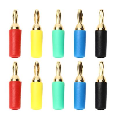 2,5 mm Bananenstecker, Messing, vergoldet, Löt-Bananenstecker-Sortiment für Lautsprecherkabel
