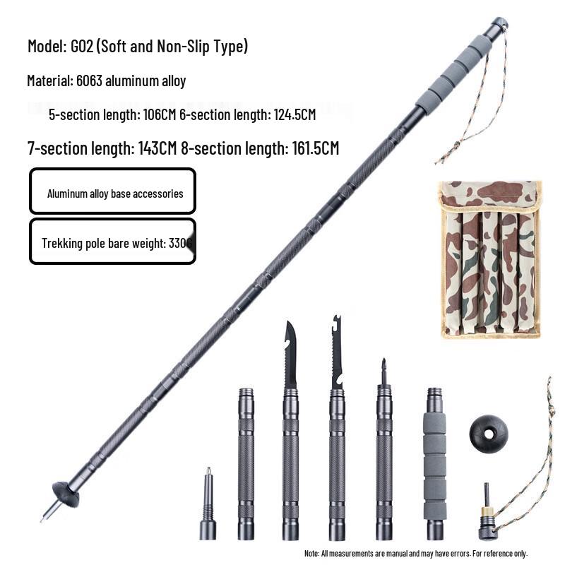 Yining Multi-functional Aluminum Alloy Trekking Pole