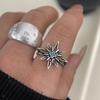 Copper Rings For Women Couple Minimalist Star Zircon Ring Fine Cz Jewelry Birthday Gift Prevent Allergy