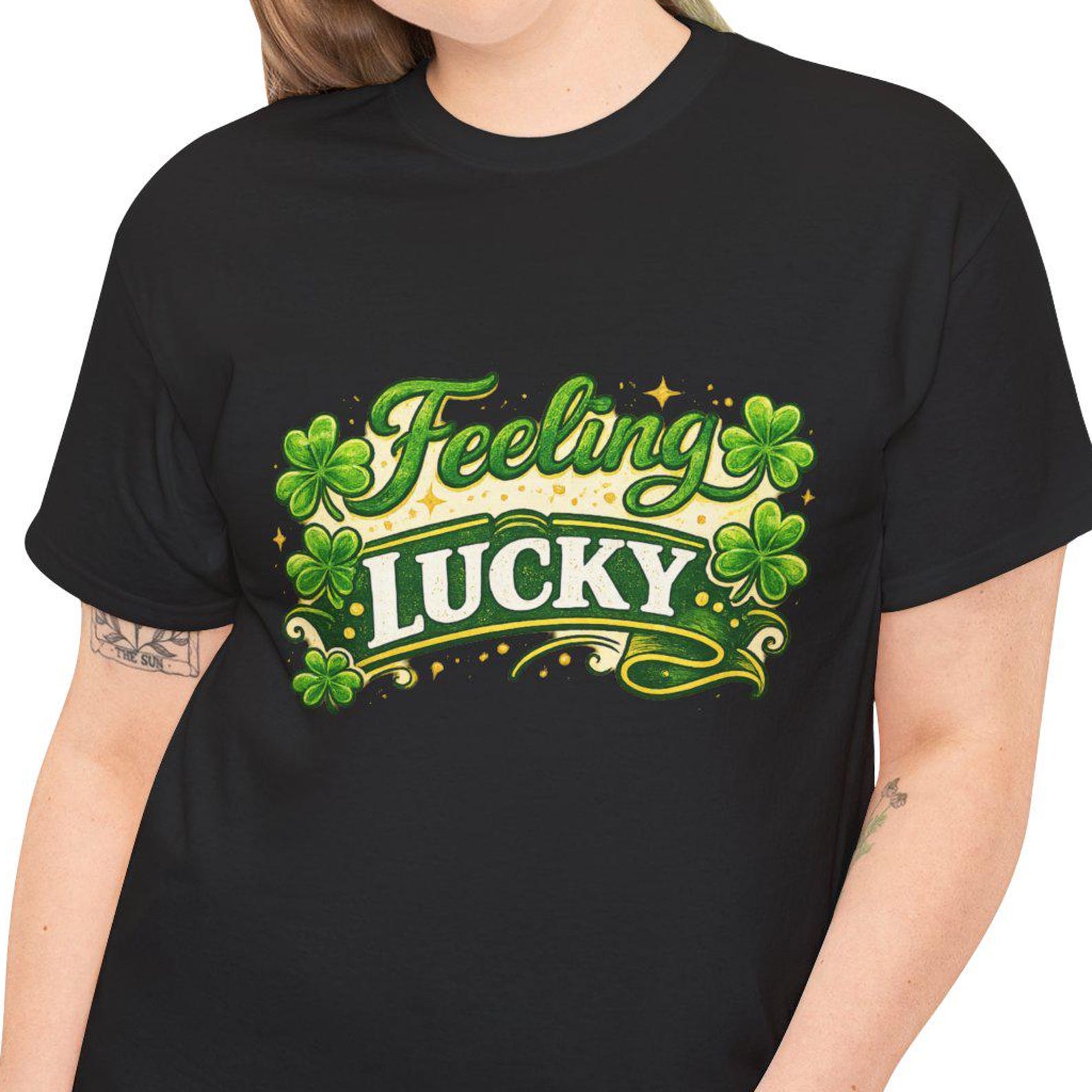 Feeling Lucky T-Shirt | Shamrock St. Patrick s Day Tee L
