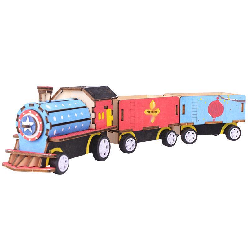 

DIY Electric Wooden Train Science Experiment Kit for Primary School Education