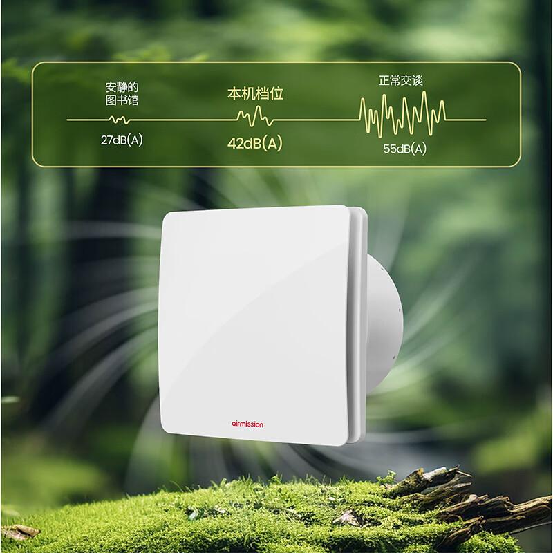 Anti-peeping Silent Exhaust Fan Bathroom Kitchen Window Type DC Variable Frequency Ventilation Fan